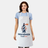 Tablier All-Over Print Apron Island Light: Morabeza Compas (Porté)