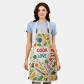 Tablier All-Over Print Apron, Medium (Porté)