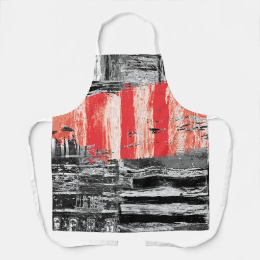 Tablier All-Over Print Apron, Medium – Red Pulse Abstract  (Recto)