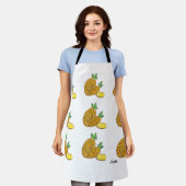 Tablier All-Over Print Apron  : Pineapples  (Porté)