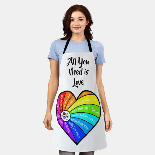 Tablier All You Need is Love (Porté)