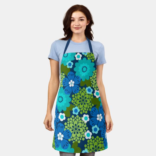 Tablier Allana Garden Hawaiian Graphical Floral - Cool (Porté)