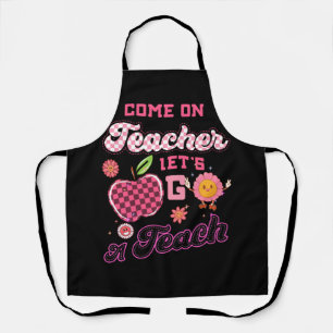 Tablier Allez Enseignants Allons Teach Checker Retro pour