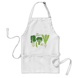 Tablier Allez Vert ! (Vert Feuillu !) Légumes de Jardin He