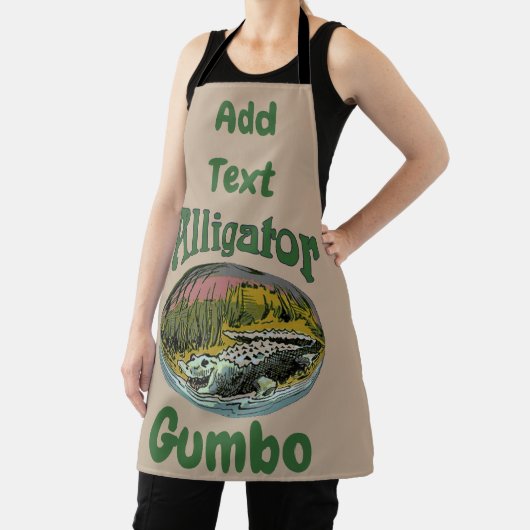 Tablier Alligator Design modifier et ajouter du texte, tab (Insitu)