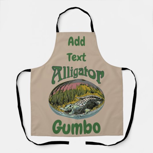 Tablier Alligator Design modifier et ajouter du texte, tab (Recto)