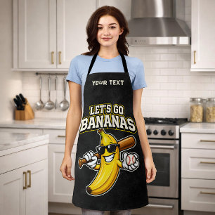 Tablier Allons Bananes Baseball Rétro Banane Drôle