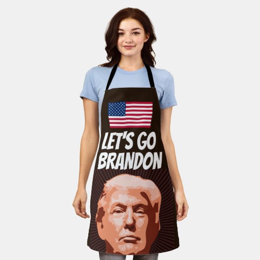 TABLIER ALLONS BRANDON TRUMP KITCHEN APRON POUR NOËL (Porté)