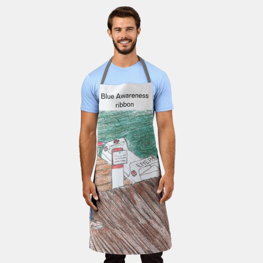 Tablier "Allons pêcher" (Porté)