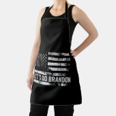 Tablier Allons voir Brandon Funny Patriotic American Flag (Insitu)