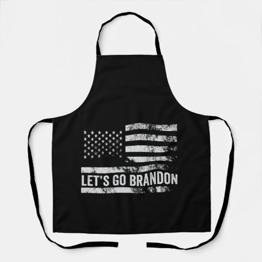 Tablier Allons voir Brandon Funny Patriotic American Flag (Recto)
