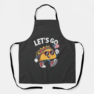 Tablier Allons-y TACO Trump 4 Juillet Amoureux des Tacos