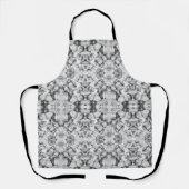 Tablier Allover Print Apron B&W Nasturtiums (Recto)