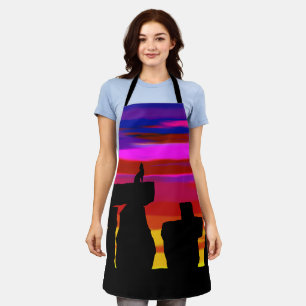 Tablier Allover Print Apron Desert Sunset avec Coyote