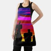 Tablier Allover Print Apron Desert Sunset avec Coyote (Insitu)