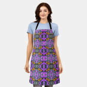 Tablier Allover Print Apron Monarch sur Asters violets (Porté)