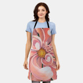 Tablier Allover Print Apron Peach Dahlia (Porté)