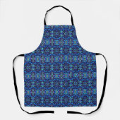 Tablier Allover Print Apron Purple & Blue Orchidées (Recto)