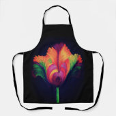 Tablier Allover Print Apron Rainbow Parrot Tulip (Recto)