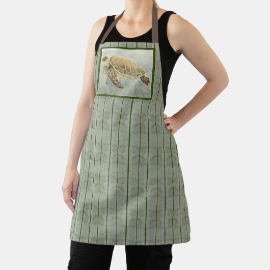 Tablier Allover Print Apron Sea Turtle #1 (Insitu)