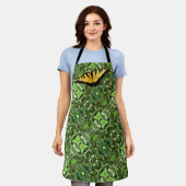 Tablier Allover Print Apron Tiger Swallowtail / Green Leav (Porté)