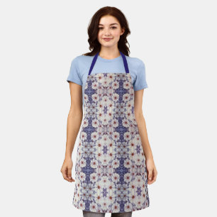 Tablier Allover Print Apron White African Daisies