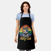 Tablier Ally Cat LGBT Rainbow Flag LGBTQ Cadeau (Porté)