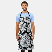 Tablier Aloha Hawaiian Shirt Arrière - plan Motif sans cou (Porté)