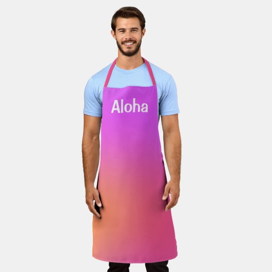 Tablier Aloha Tropical Gradient Luau Apron (Porté)