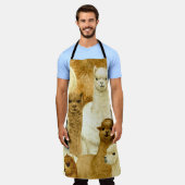 Tablier Alpacas aquarelle, arrière - plan sans couture des (Porté)