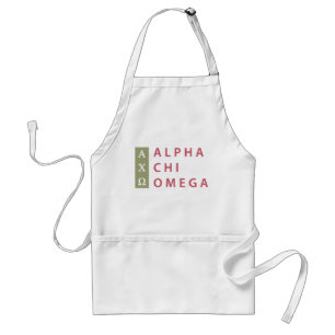 Tablier Alpha Chi Omega Logo Empilé