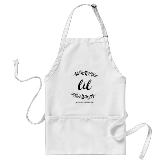 Tablier Alpha Chi Omega | Petit Couronne (Devant)