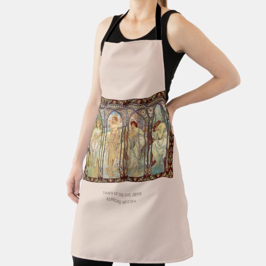 Tablier Alphonse Mucha - Les heures du jour (Insitu)