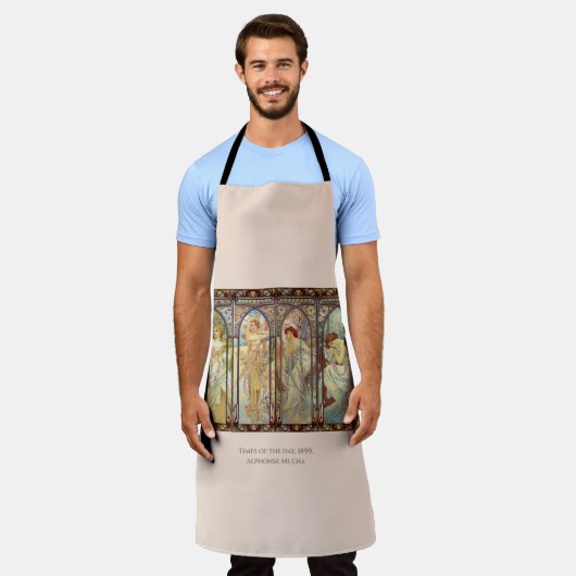 Tablier Alphonse Mucha - Les heures du jour (Porté)