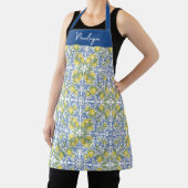 Tablier Amalfi Lemon Italian Blue TileAll-Over Print Apron (Insitu)