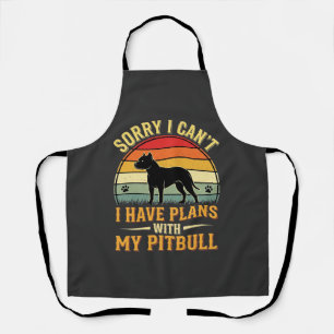 Tablier Amant de Chien de Crépuscule Vintage Plans Pitbull