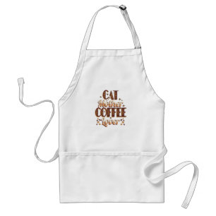 Tablier Amante du café et mère de chat