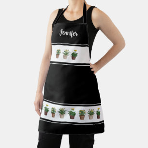 Tablier Amarrages plante fleurs monogrammée plante amant