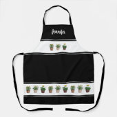 Tablier Amarrages plante fleurs monogrammée plante amant (Recto)