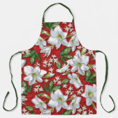 Tablier Amaryllis & Holly Red Christmas (Recto)