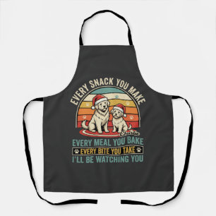 Tablier Amateurs de chiens de Noël Snack Regarder