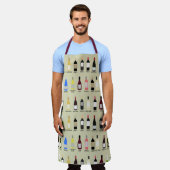 Tablier Amateurs de vin Bouteilles avec des noms imbriqués (Porté)