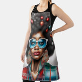 Tablier Ambiance de vacances femme afro (Insitu)