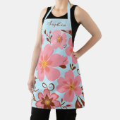 Tablier Ambiance florale rose - Fleurs Pastel Vibes-Retro (Insitu)