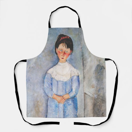 Tablier Amedeo Modigliani - Petite fille en bleu (Recto)