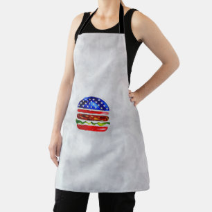 Tablier America Burger (Peinture Blanche No. 5)