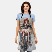 Tablier Américain Anglais Foxhound équitation vélo Noël (Porté)