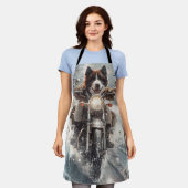 Tablier American Akita Dog équitation moto Noël (Porté)