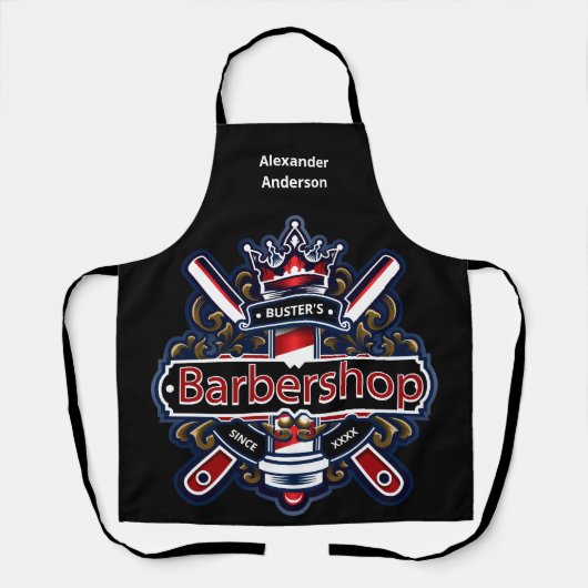 Tablier American Barber Personnalise (Recto)