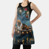 Tablier American English Foxhound Christmas Festive Voyage (Insitu)